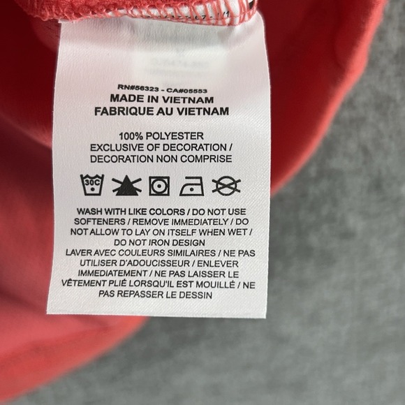 Nike 1/4 Zip Dri Fit Pullover Women Size Medium Coral Red Activewear Long Sleeve - Picture 7 of 8